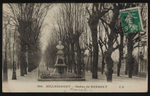 844 - Billancourt - Statue de Renault, Boulogne-Billancourt . avenue Emile Zola . - Monument de Marcel Renault et perspective