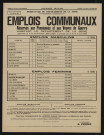 Emplois communaux réservés aux pensionnés et aux veuves de guerre habitant le département de la Seine, Recrutement à Boulogne-Billancourt d'une femme de service.