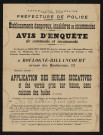 Avis d'enquête de commodo et incommodo : avenue des Moulineaux 15, Société des isolants souples : installation d'une industrie d'application des huiles siccatives et des vernis gras sur tissus, sans cuisson des huiles.