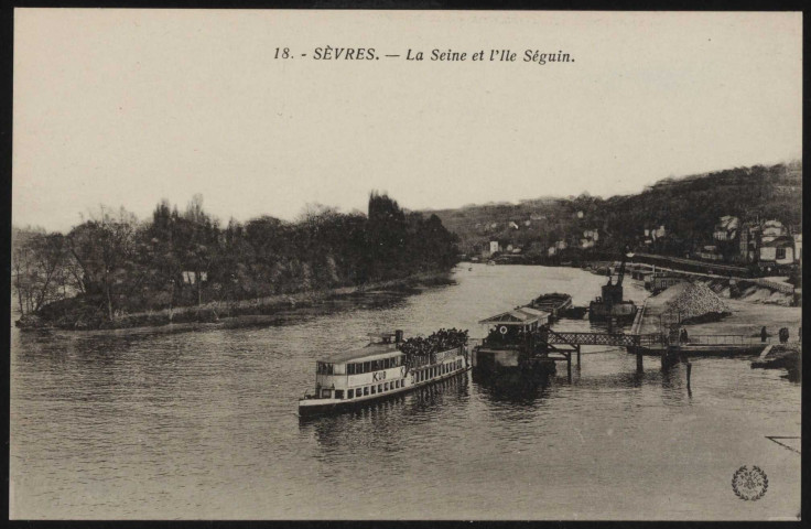 18 - Sèvres: la Seine et l'Ile Seguin (s.d.).