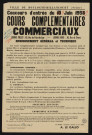 Concours d'entrée du 9 juin 1959 : cours complémentaires commerciaux, Épreuve avant tirage (affiche de 1958 modifiée).