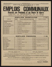 Emplois communaux réservés aux pensionnés et aux veuves de guerre habitant le département de la Seine, Recrutement à Boulogne-Billancourt d'un aide-maçon.