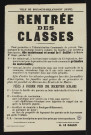 Rentrée des classes ,