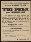 Distribution des titres spéciaux pour décembre 1948,