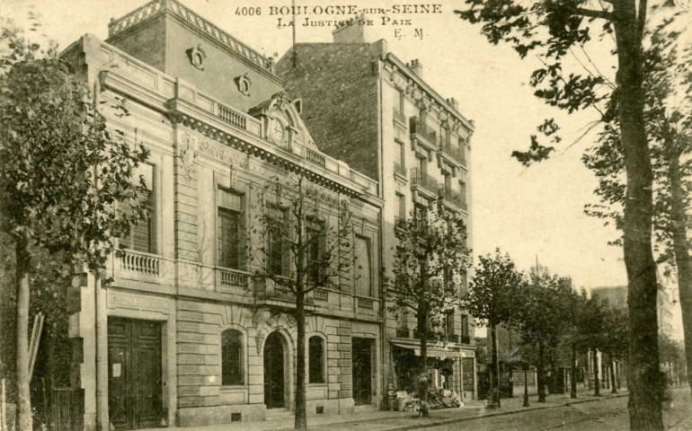 4006 - Boulogne-sur-Seine - La Justice de Paix, Boulogne-Billancourt . boulevard Jean Jaurès . - façade de la Justice de Paix