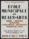 Ecole municipale des beaux-arts : ouverture des cours le 1er octobre 1971,