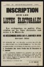 Inscription sur les listes électorales,