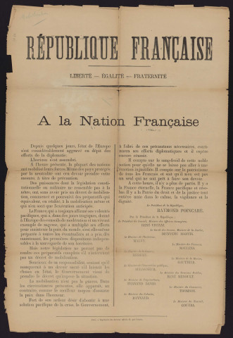 A la Nation française ééû,