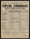 Emplois communaux réservés aux pensionnés et aux veuves de guerre habitant le département de la Seine, Recrutement à Boulogne-Billancourt d'un garçon de bureau.