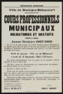 Cours professionnels municipaux obligatoires et gratuits ,