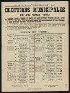 Élections municipales du 26 avril 1953 : lieux de vote,