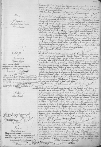 Naissance, enregistrement : Registre de 1899