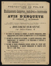 Avis d'enquête de commodo et incommodo : rue Jules-Simon 6, M. de Percy : installation d'un atelier de façonnage du celluloïd, d'un dépôt de celluloïd brut ou façonné et d'un dépôt de liquides inflammables.