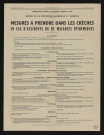 Mesures à prendre dans les crèches en cas d'accidents ou de maladies épidémiques,