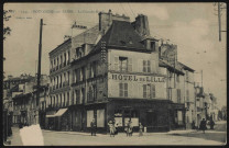 1243 - Boulogne-sur-Seine, La Grande-Rue, Boulogne-Billancourt . avenue Jean-Baptiste Clément, rue de la Rochefoucauld . - perspectiveAu centre, l'Hôtel de Lille. A gauche l'avenue Jean-Baptiste Clément, à droite la rue de la Rochefoucauld.