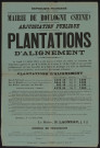 Plantation d'alignement : adjudication publique,