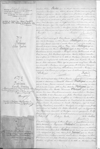 Naissance, enregistrement : Registre de 1905