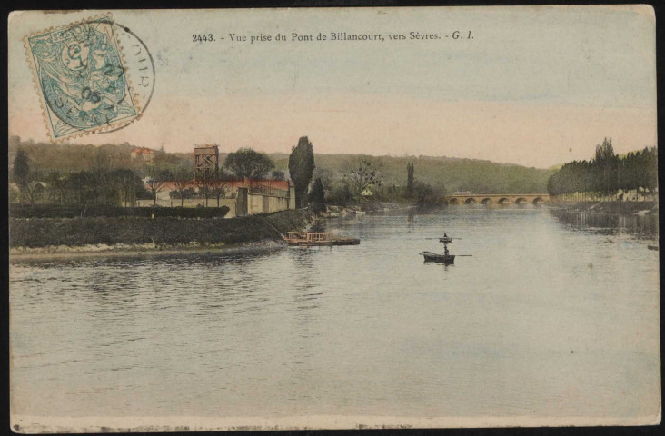 2443 - Vue prise du Pont de Billancourt, vers Sèvres.