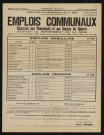 Emplois communaux réservés aux pensionnés et aux veuves de guerre habitant le département de la Seine, Recrutement à Boulogne-Billancourt d'une femme de service berceuse.