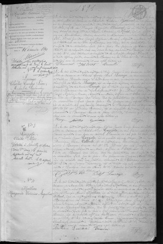 Naissance, enregistrement : Registre de 1891