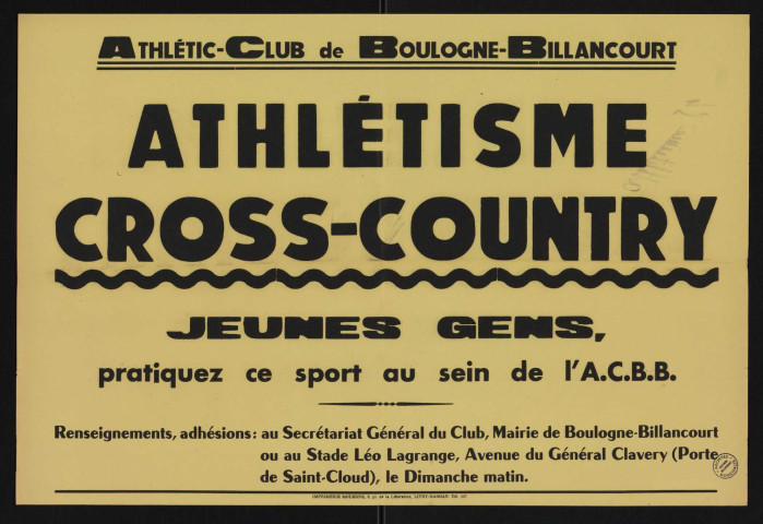 Athlétisme é cross-country,