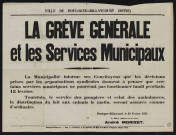 La grève générale et les services municipaux,