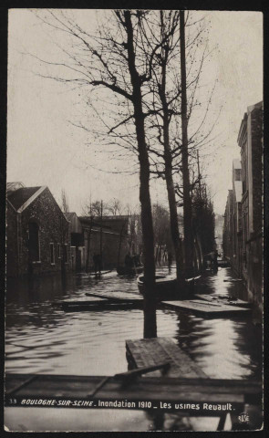 Boulogne-sur-Seine - Les usines Renault: les inondations de 1910.