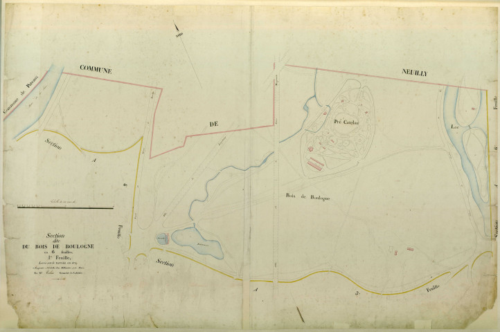 Section A dite du Bois de Boulogne, 1ère feuille