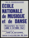 Ecole nationale de musique et de danse : réouverture des cours lundi 3 octobre,