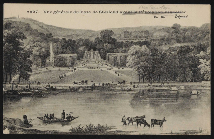 2897 - Vue générale du Parc de St -Cloud avant la Révolution Française (s.d.).