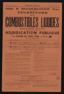 Fourniture des combustibles solides pour l'hiver 1956-1957 : adjudication publique,