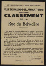 Classement de la rue du Belvédère,