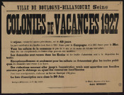 Colonies de vacances 1927,