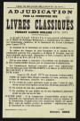 Adjudication pour la fourniture des livres classiques pendant l'année scolaire 1974-1975,