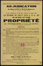 Adjudication le mardi 10 août 1948 [...] en un seul lot d'une propriété située à Boulogne-Billancourt, 11, 13 et 15 avenue André-Morizet, appartenant au Bureau de bienfaisance de Boulogne-Billancourt,