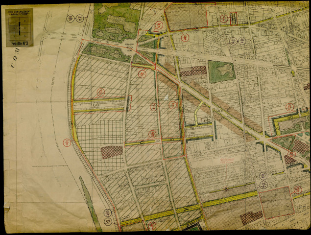 Ville de Boulogne-Billancourt : plan d'aménagement, feuille 3