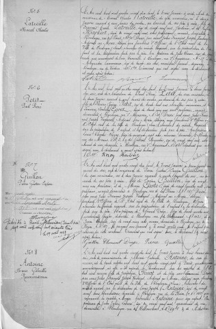 Naissance, enregistrement : Registre de 1898