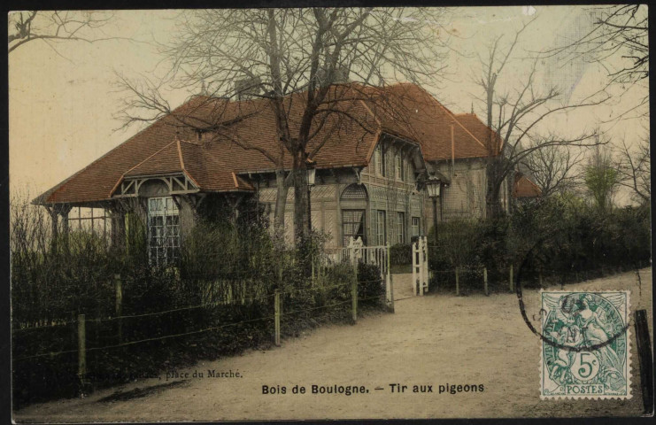 Bois de Boulogne - Tir aux pigeons, Paris . Bois de Boulogne . - bâtiment du tir aux pigeons