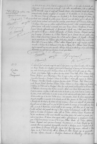 Mariage, enregistrement : Registre de 1897