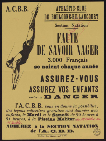 Faute de savoir nager, 3000 Français se noient chaque année : assurez-vous, assurez vos enfants contre ce danger,