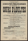 Association philotechnique : cours d'adultes, année scolaire 1910-1911,