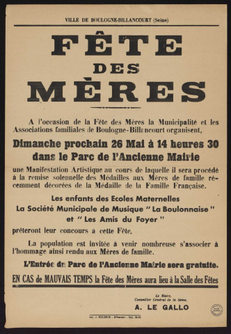 Fête des mères,