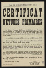 Certificat d'études primaires ,