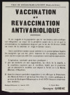 Vaccination et revaccination anti-variolique,