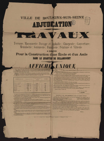 Expropriation [Fano] pour cause d'utilité publique : agrandissement du groupe scolaire de la rue de Clamart à Boulogne-Billancourt,