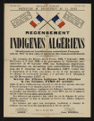 Recensement des indigènes algériens musulmans ou israélites non naturalisés Français nés en 1917 et les omis et ajournés des classes antérieures,