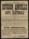 Révision annuelle de la liste électorale,