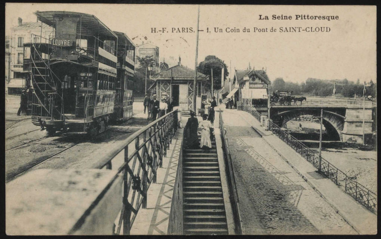 1 - La Seine pittoresque: un coin du pont de Saint-Cloud.