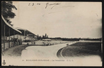 11 - Boulogne-sur-Seine - Le Vélodrome, Boulogne-Billancourt . quartier des Princes . - vélodrome du Parc des PrincesSur la gauche des gradins, au centre une partie de la piste et à droit le pré intérieur