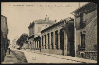 36 - Boulogne-Billancourt - 6 - Ecole des filles - rue du Pont de Sèvres, Boulogne-Billancourt . rue Marcel Dassault . - perspective et façade de l'écoleAu premier plan à droite, façade de l'école.